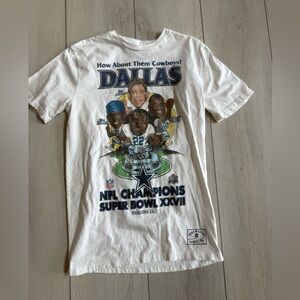 Mitchell & Ness Tee NFL Dallas Cowboys Caricature Super Bowl 27 RARE medium